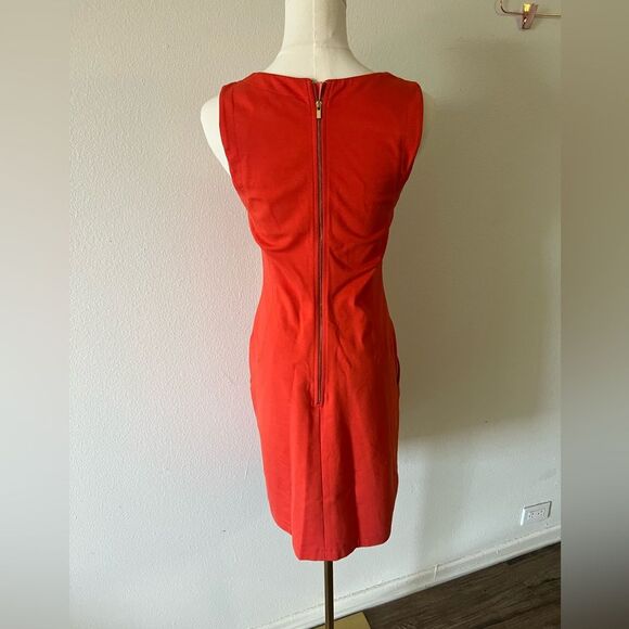 Banana Republice red Orange sleeveless dress V neck size 2 - Picture 8 of 8